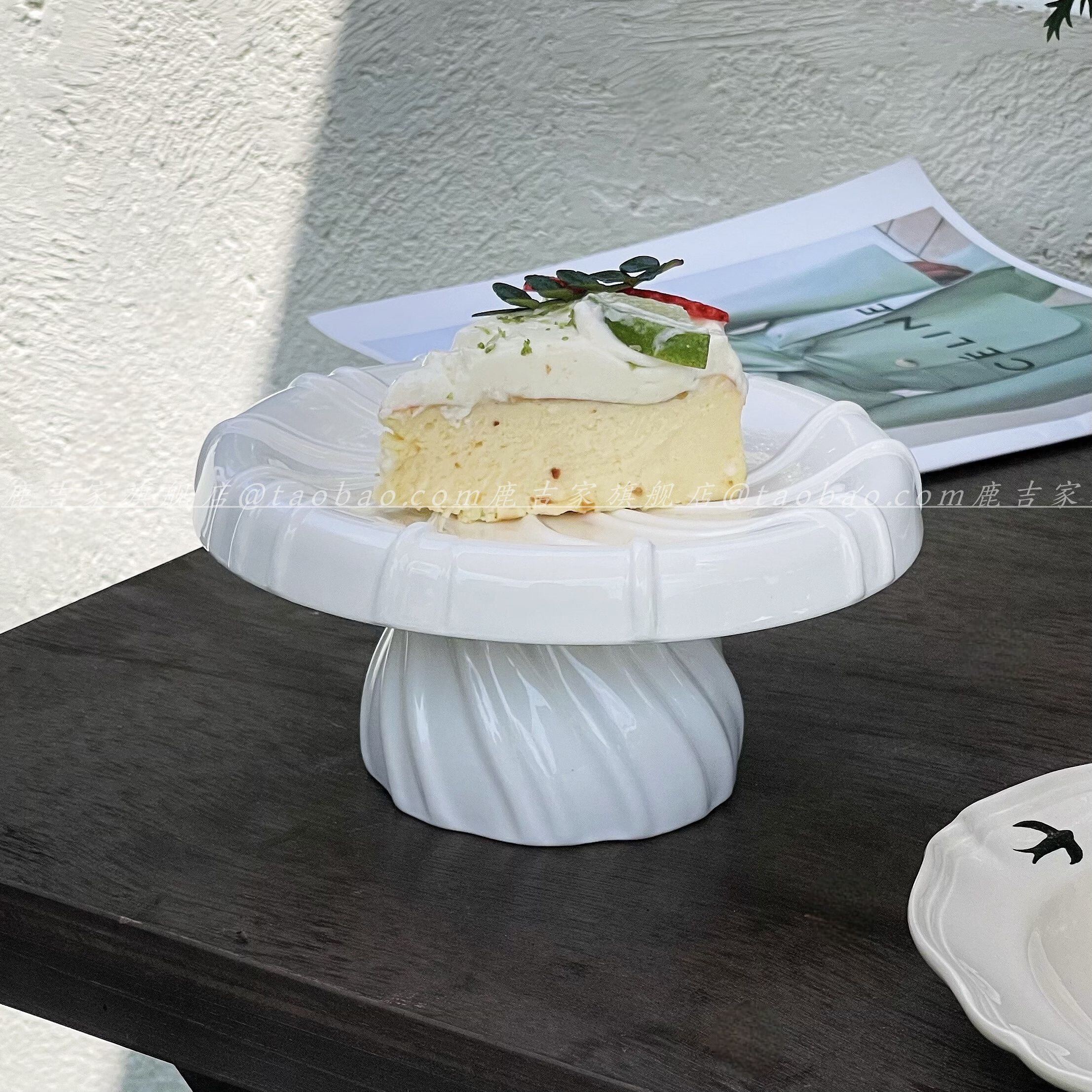 不规则纯色陶瓷盘下午茶甜品盘