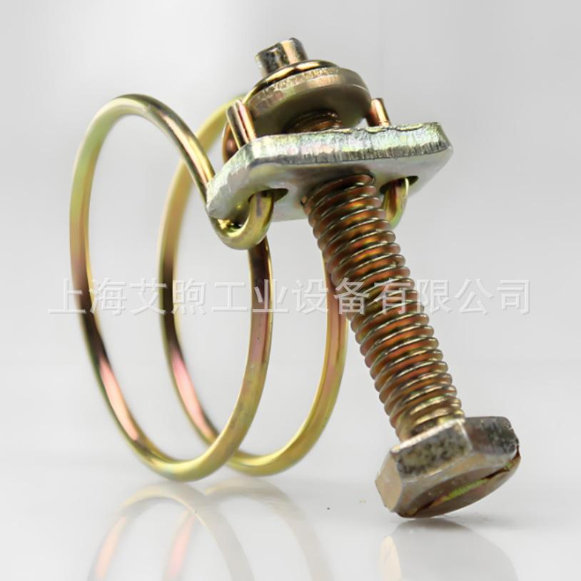 美式不锈钢喉箍双钢丝管夹燃气管固定器水管抱箍钢结构橡胶管卡箍图片