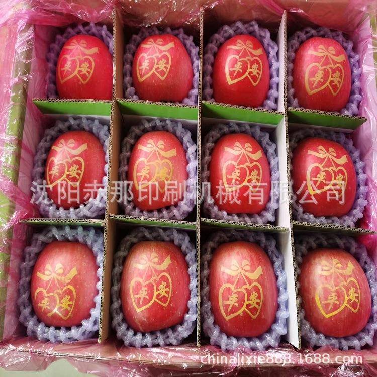 西安苹果印字机 延安水果打字机苹果打字机 苹果模板制作
