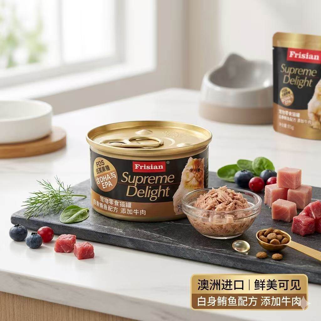 富力鲜猫罐头泰国进口猫罐头原装猫咪零食白身鲔鱼牛肉成幼猫湿粮