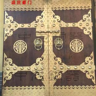 仿古大门纯铜配件大门铜活兽首拉环大门泡钉角花压条门栓铜条