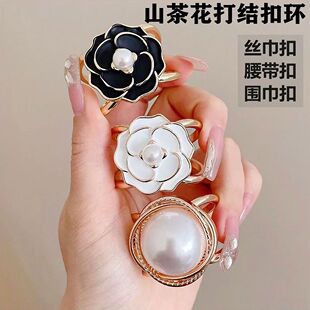 大衣腰带固定扣高档加大号丝巾扣扣子系蝴蝶结卡扣风衣收腰打结扣