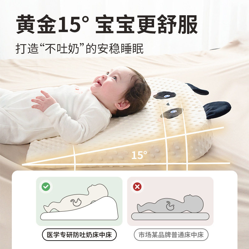 新生婴儿防吐奶斜坡垫宝宝防溢奶呛奶斜坡枕侧躺喂奶哺乳枕头