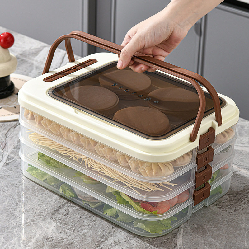 新款大容量家用饺子盒手