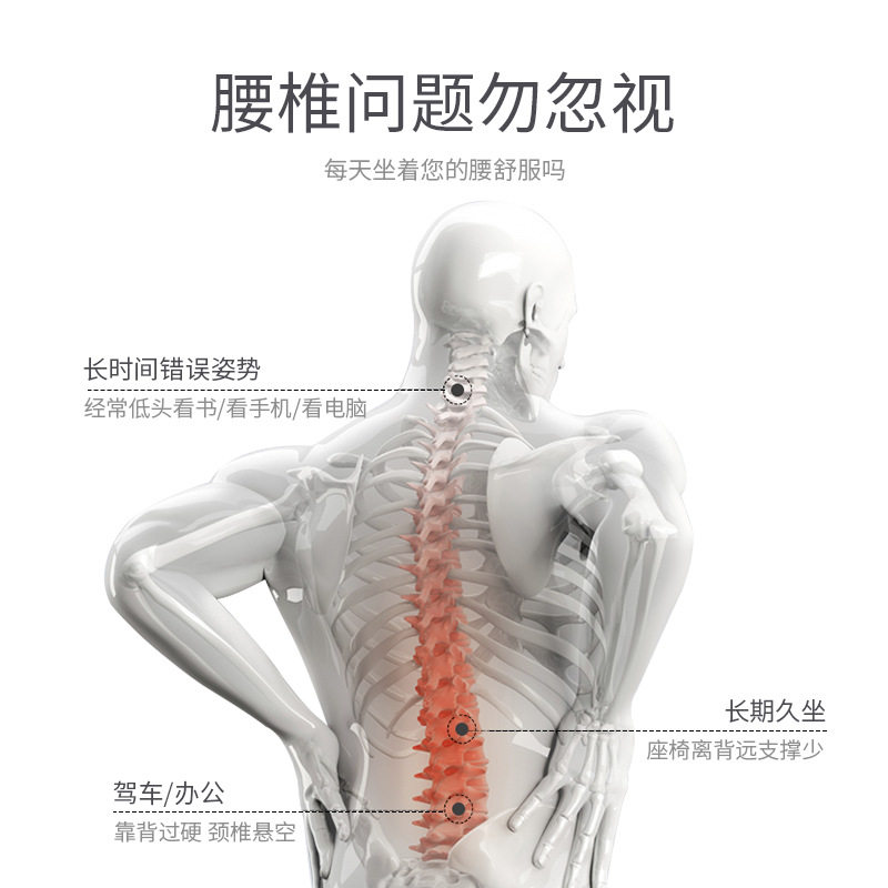 汽车驾驶腰背倚靠垫司机开车久坐座椅腰托车载记忆棉腰部缓冲靠垫