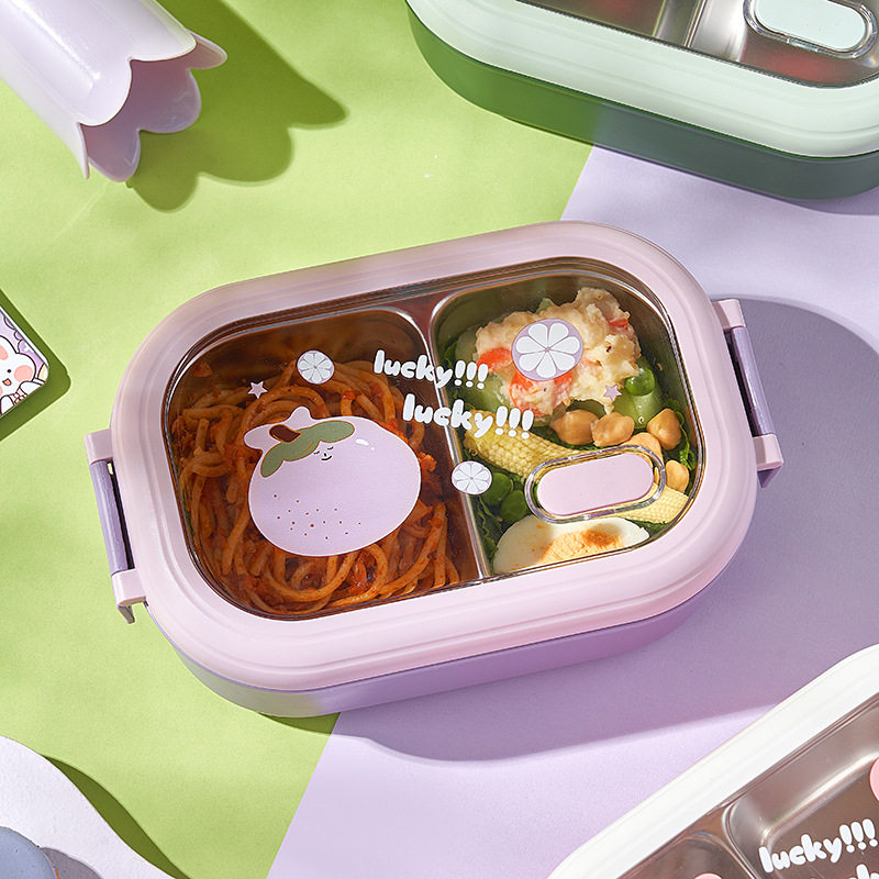 不锈钢饭盒分格小学生女专用带饭餐盒食堂打饭碗上班族保鲜便当盒