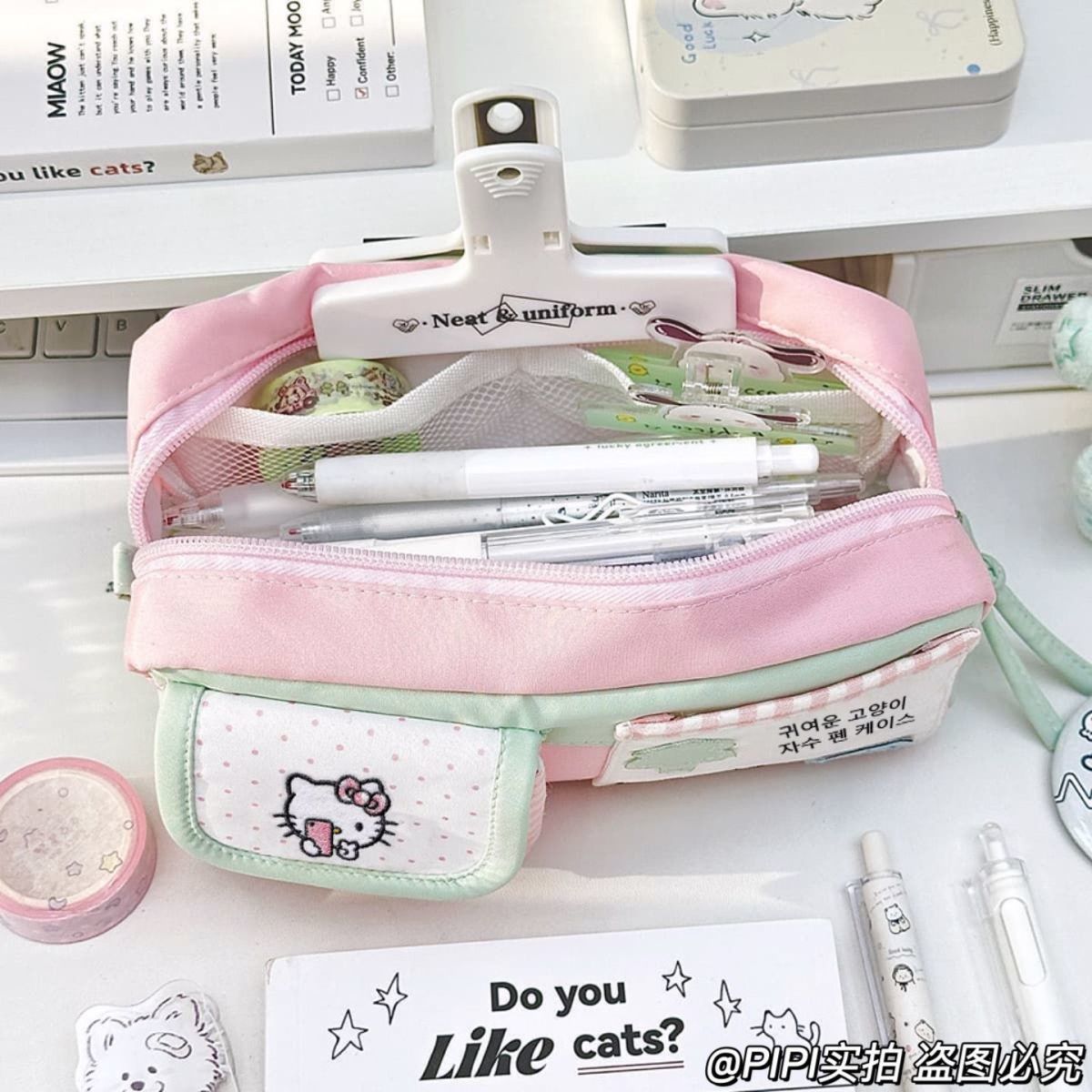 可爱魔法猫咪笔袋高颜值ins风学生女生小众2025年新款铅笔文具盒