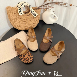 内增高玛丽珍鞋女2026春季新款全包单鞋复古厚底两穿配裙子勃肯鞋