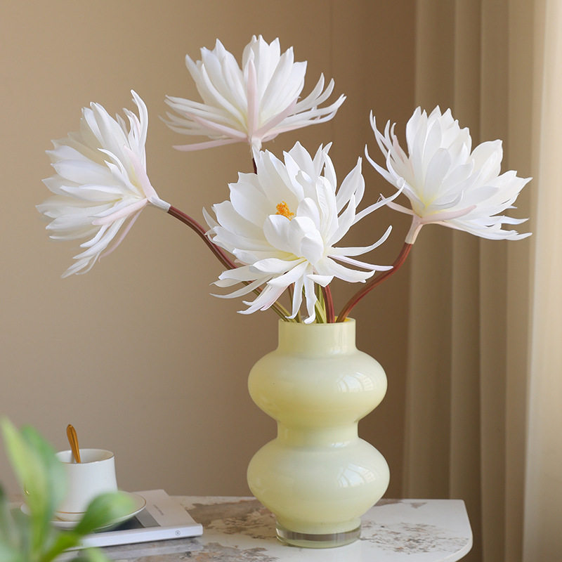 绢布仿真花假花人造花昙