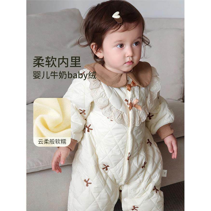 婴儿连体衣衣服秋冬款新