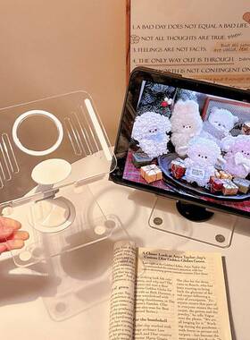 平板支架2026新款桌面式亚克力折叠手机架懒人追剧神器ipad支撑架