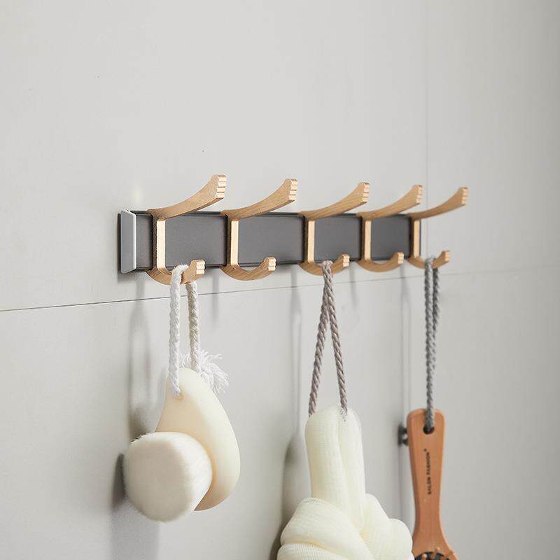 洁西特卫生间五金挂件浴室收纳毛巾杆黑金六件套装太空铝卫浴套件