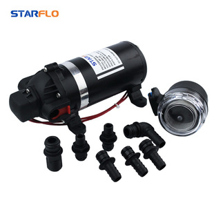 24V 高压清洗机洗车泵12V 220V家用空调小型喷雾泵隔膜家用洗车泵