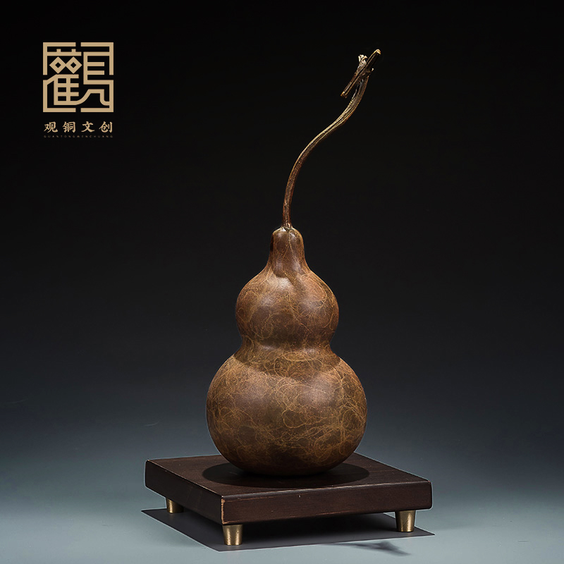 黄铜葫芦摆件高档送人礼品