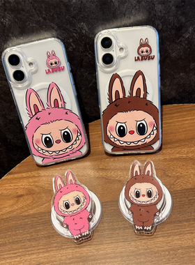 卡通拉布布适用三星s25edge手机壳s24fe可爱s23+透明s22ultra磁吸a05s/a07情侣款a16支架a23防摔a35女a52/a54