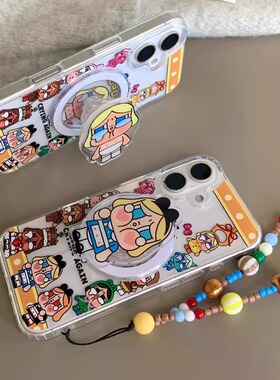 Crybaby哭娃适用三星Galaxys25edge手机壳s24fe带挂绳s21ultra全包a05magsafe无线充电a26卡通a35磁吸a54支架