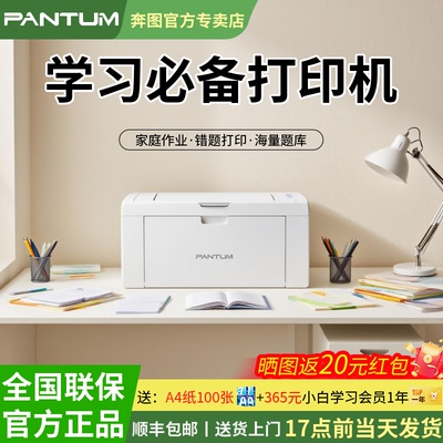 奔图P2210W黑白激光打印机学习必备无线wifi手机连接小型迷你a4家庭学生作业试卷办公室批量打印顺丰包邮