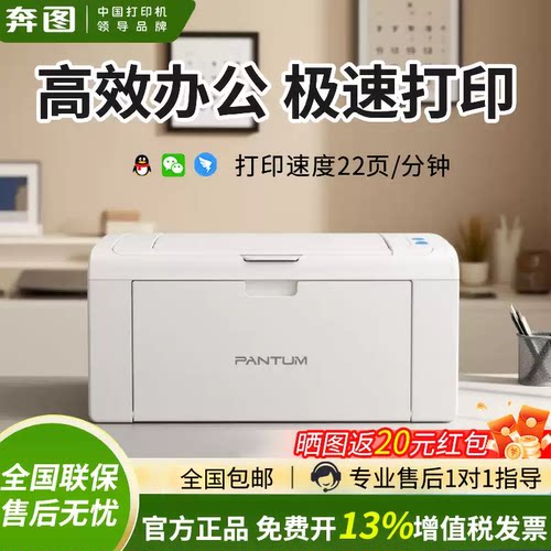 办公专用奔图P2506W黑白激光