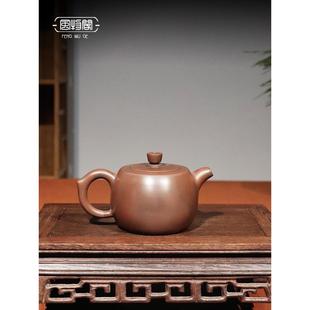 广西钦州坭兴陶茶具纯手工精品茶壶井栏家用紫砂功夫泡茶壶套装