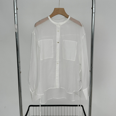 右设/25SS设计感通勤薄纱小衫夏季新款衬衫1WSAU5B9416D