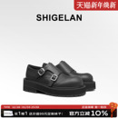 复古雕花单鞋 诗歌兰2026春季 厚底乐福鞋 英伦风真皮双扣带女鞋 新款