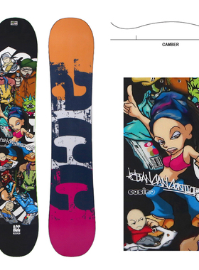 【日本进口正品】ACC滑雪板单板女款 碳纤维烧结板底平花刻滑全能