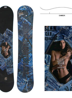 【日本进口】ACC滑雪板单板男款 快穿雪鞋固定器全能板烧结雪板