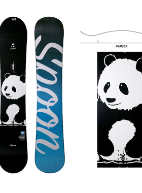 日本进口ACC SPOON滑雪板单板自由式全能板男女 熊猫烧结板底雪板