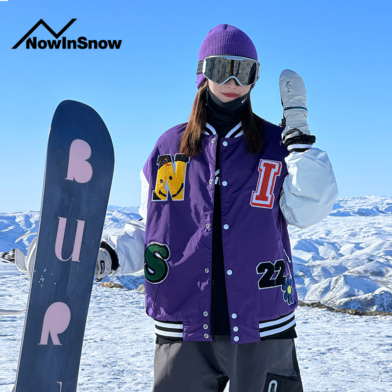 单板美式滑雪服加厚印花夹克