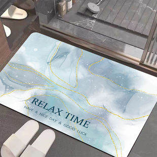 硅藻泥高级轻奢免洗脚垫家用厨房可擦卫生间防滑浴室吸水速干地垫