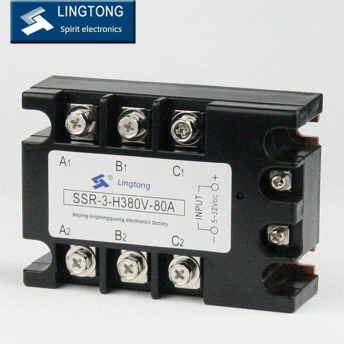 北京灵通-三相固态继电器Ssr-3-H380V-80A-V0，厂家直销