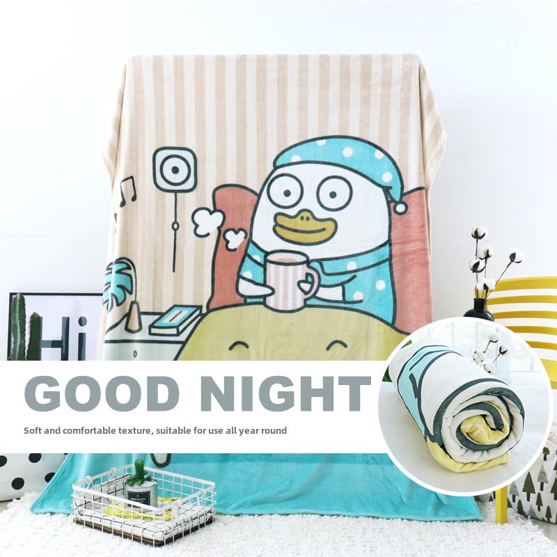 房间产品宿舍毛毯小六亚法兰绒春秋单床暖毯盖毯可爱学生丝绒毯
