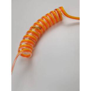 聚氨酯高弹性伸缩螺旋五排气管TPU多排弹簧气管三排耐磨防爆气管