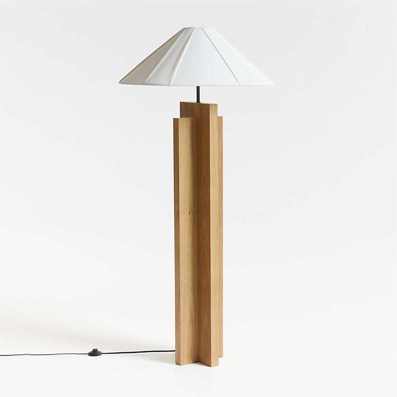 北欧设计师原木落地灯日式侘寂风客厅卧室民宿样板房创意个性灯具