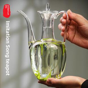 玻璃茶壶 耐高温 彷宋执壶老式中式侧把茶壶大容量泡绿茶专用茶壶