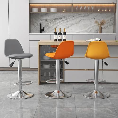 吧台椅现代简约旋转高脚凳家用靠背酒吧椅子收银台升降轻奢吧凳子