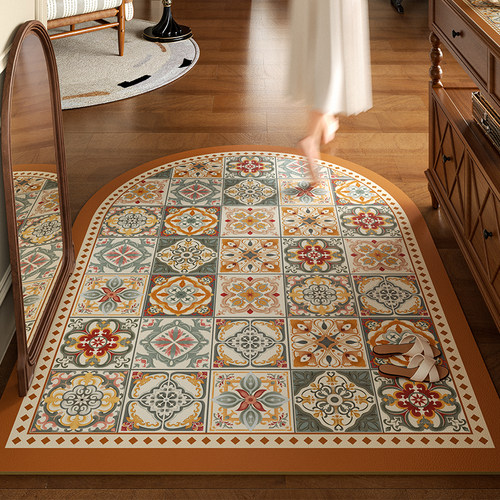 伴居年华轻复古清新入户地垫