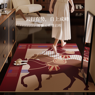 骧云行入户皮革地垫中古风马年新款入户门脚垫进门防滑耐脏门垫