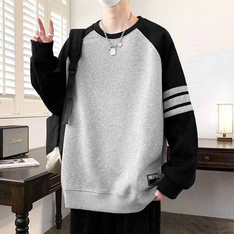 春秋季新款青少年卫衣男孩初中学生潮流长袖T恤大童打底衫上衣服