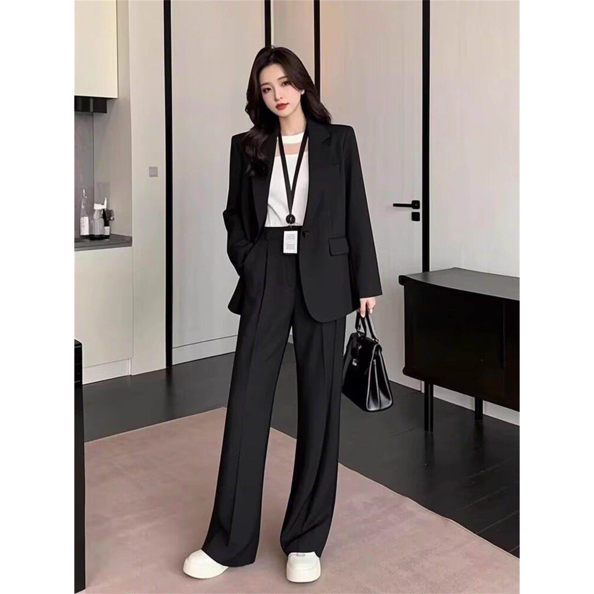 休闲西装套装女大学生考公面试正装女职业装西服外套女高级感