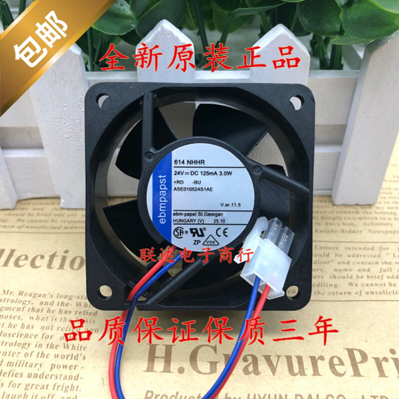 匀发614NHHR 全新 德国 ebm papst TYP 24V 60*60*25 变频器轴流 电脑硬件/显示器/电脑周边 散热器/风扇 原图主图