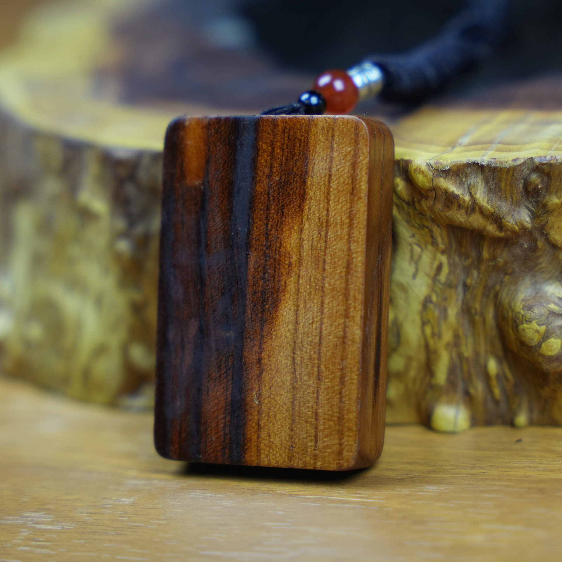 天然雷击桃木无事牌经典随身牌木雕车挂件男女配饰随身牌手工雕刻