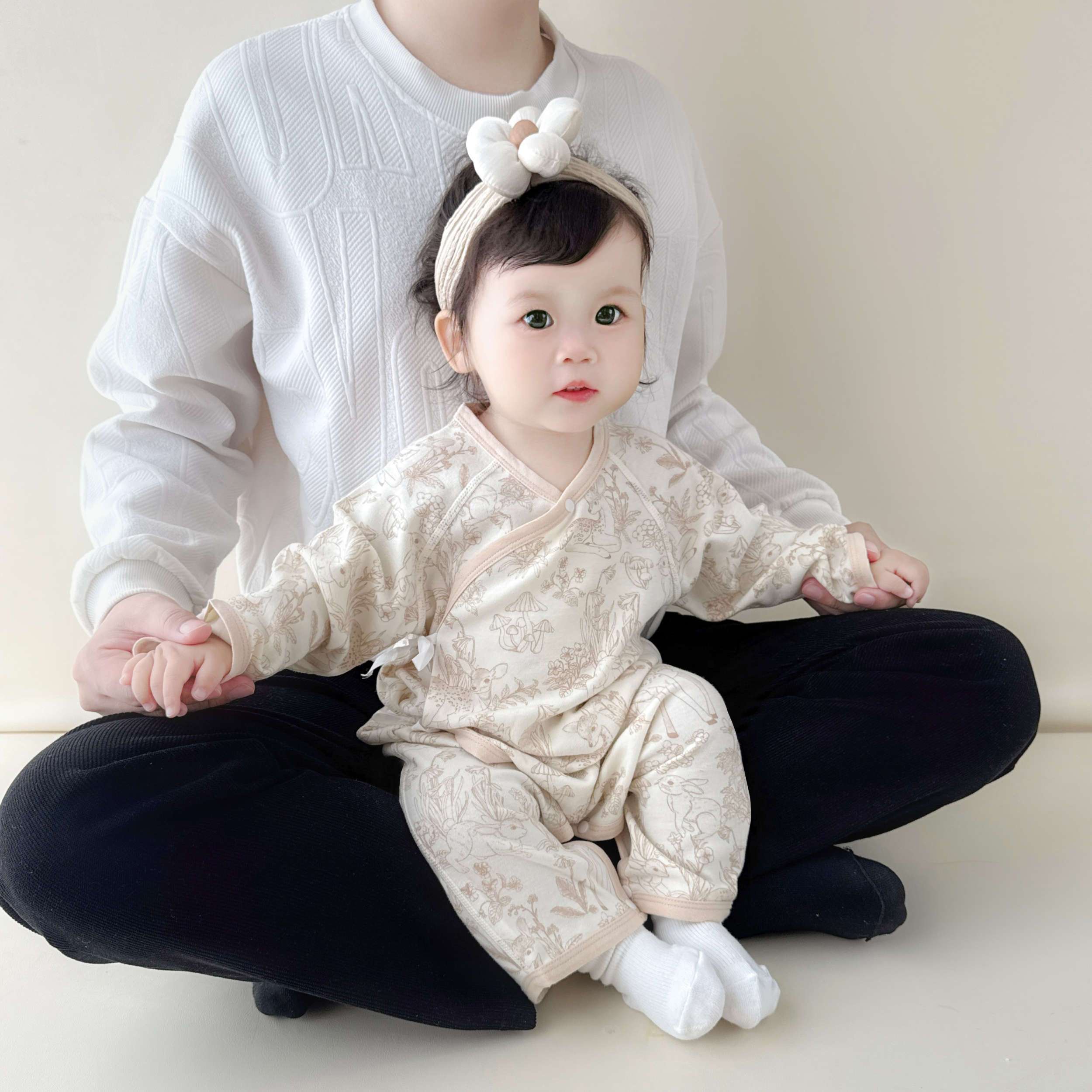 婴儿衣服春秋宝宝护肚连