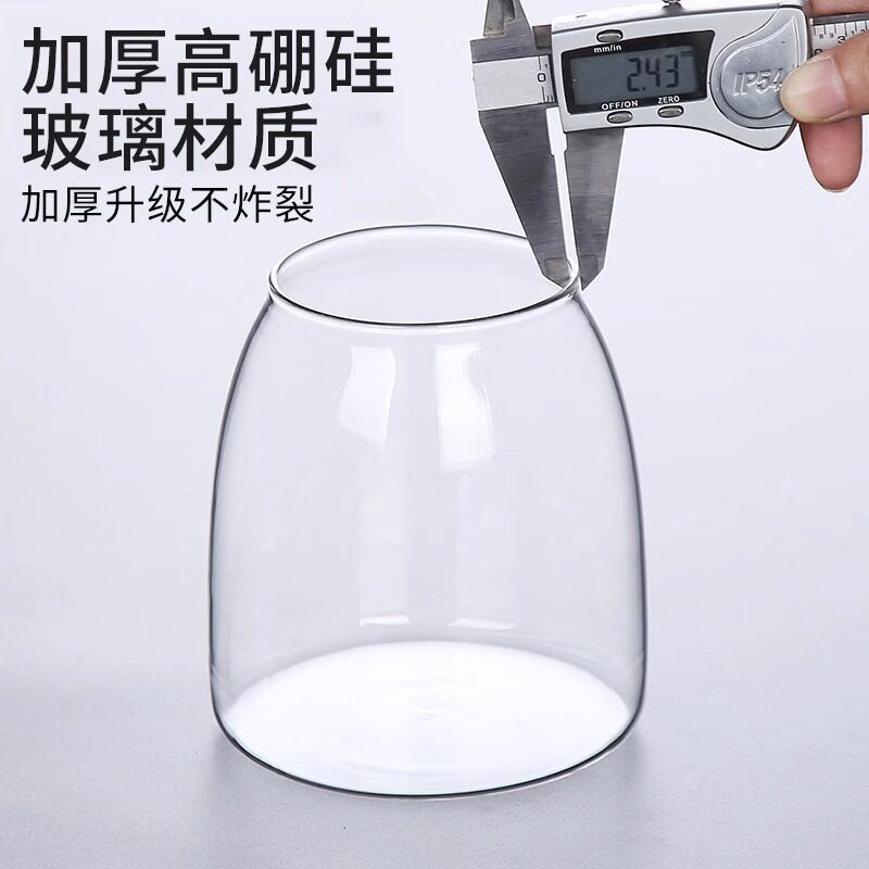 竹木盖透明玻璃茶叶罐密