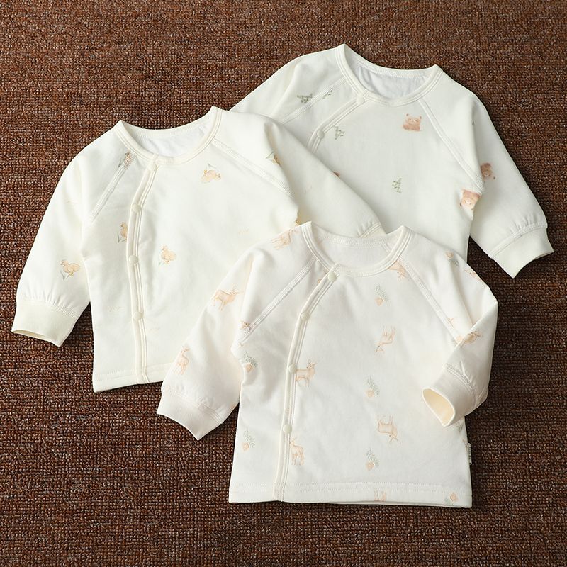 婴儿保暖衣服秋冬季夹棉