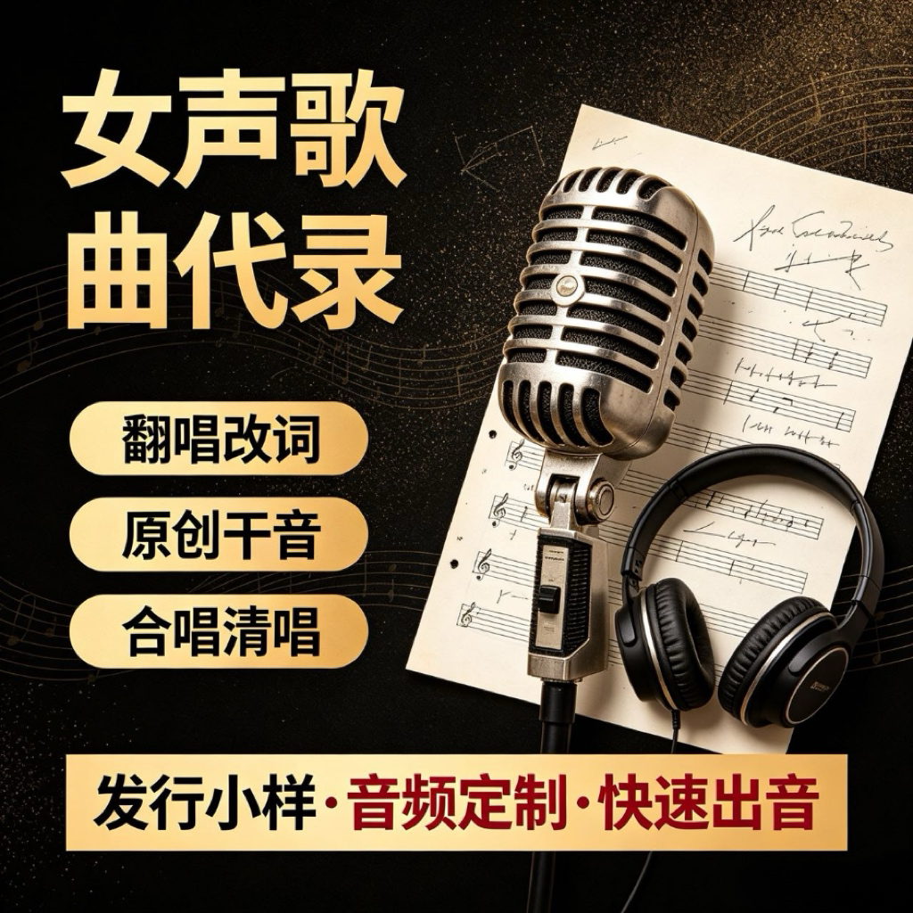 女声代唱设备手机录制翻唱改词唱软音源