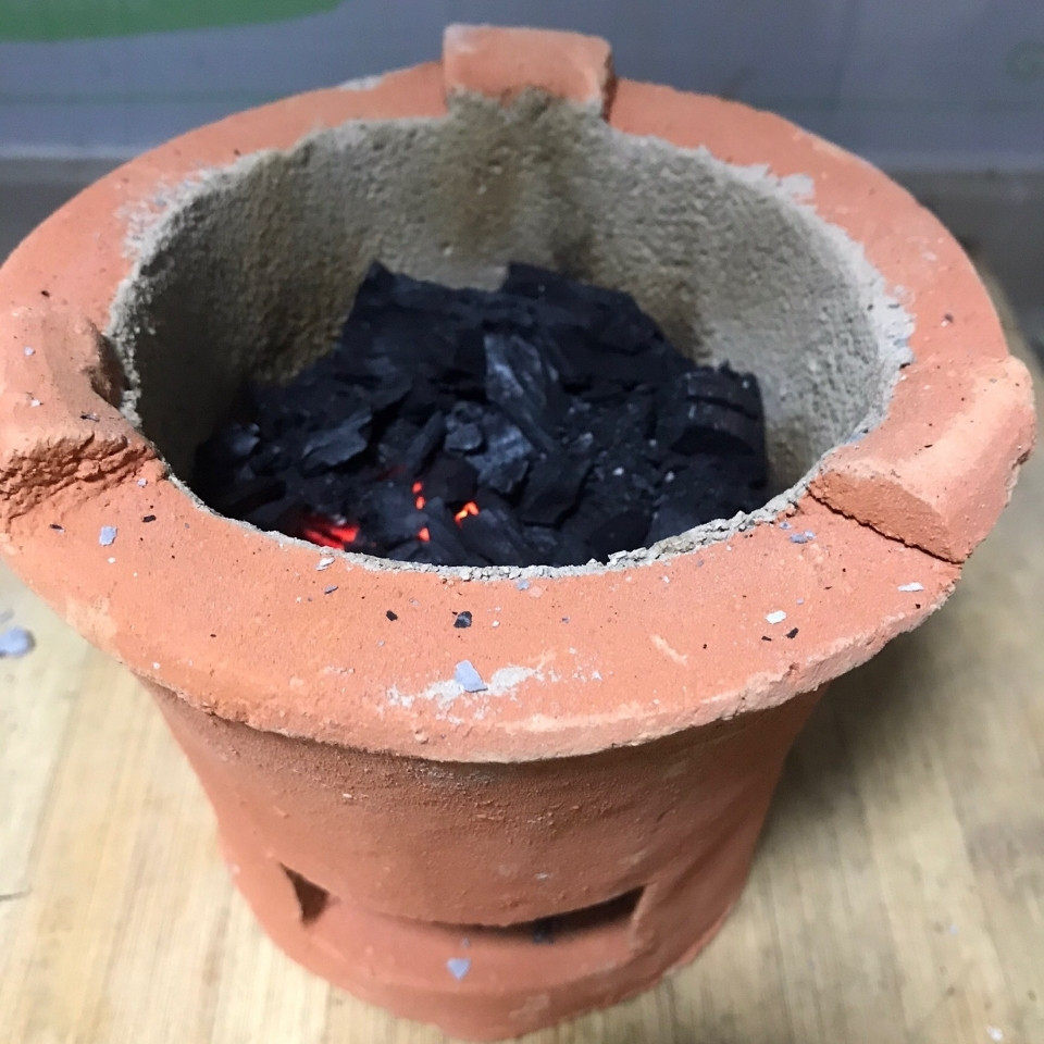 陶土红泥老式炭火煮茶炉围炉煮茶