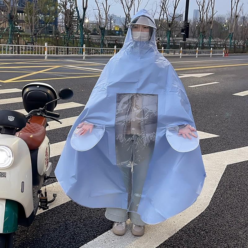 雨加厚加大款电动车雨长骑行全身电瓶车新款女雨衣单人防暴专用