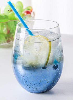 创意蓝色红酒杯高脚杯星空酒具套装起泡酒宴会香槟杯展厅装饰杯子