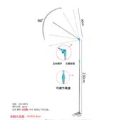 床头上挂风扇棍子小吊扇杆不锈钢落地支架可伸缩横杆折叠挂可夹干